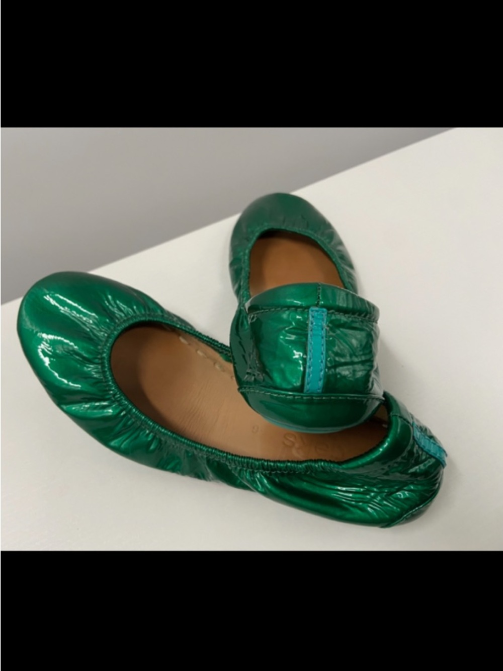 Tieks Emerald Patent Leather Ballet Flats Gavrieli Slip On Shoes Green Women 6 - Picture 15 of 16